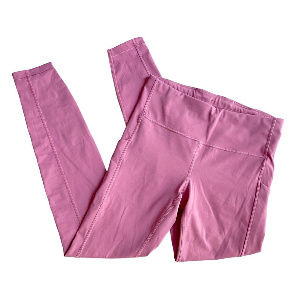 Athleta Ultimate Stash Pocket Tight Leggings Pink Medium Tall